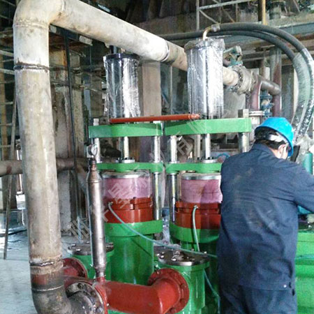 華星YBH400陶瓷柱塞泵礦廠使用現場